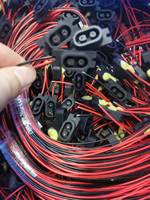 Dapat disesuaikan 2-Pin kecepatan wanita pemasangan kawat otomatis dengan ujung terbuka tumpul PVC kabel konektor tembaga untuk mobil
