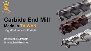 ดอกกัดทังสเตนคาร์ไบด์ไต้หวัน 4 ฟัน  เคลือบ Tin/AlTin  รับผลิตแบบ OEM/ODM - Product Image 3