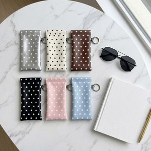Travel Portable Sunglasses <b>Case</b> PU Leather Eyeglasses Pouch Soft <b>Glasses</b> Bag with Cleaning Cloth Automatic Closure - Product Image 1