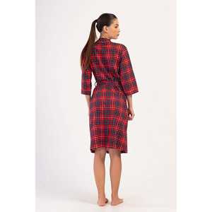 ชุดนอนผู้หญิงหรูหรา แขน 3/4 มีกระเป๋า ผ้าระบายอากาศดี ลายพิมพ์เซ็กซี่ คอเสื้อแบบไร้สาย รับสกรีนโลโก้ ไซส์ใหญ่ สำหรับฤดูใบไม้ร่วง - Product Image 1