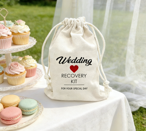 Kit para la Resaca de Algodón Orgánico de Alta Calidad, Bolsas de Bienvenida Personalizadas con Logotipo para Invitados de Boda, Adhesivos Artesanales Reciclables, Velas, Cordón - Product Image 3