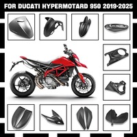 Pour DUCATI Hypermotard 950 SP RVE 2019-2023 2024 2025 Kit de carénages en fibre de carbone pour carrosserie et cadre Accessoires de moto Mat