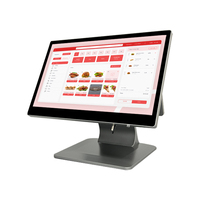 Sistema POS Táctil de Doble Pantalla de Aluminio de 15.6 Pulgadas, Windows 10, CPU I3, 2GB de RAM, 32GB de Memoria, Wi-Fi 6, Terminal Todo en Uno