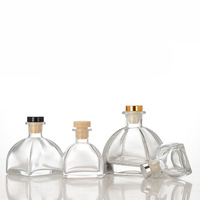 Bouteille diffuseur en verre écologique et recyclable avec bouchon en liège, 50 ml, 100 ml, 150 ml, 250 ml, pour aromathérapie et désodorisant d'ambiance