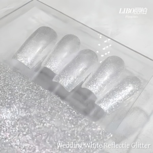 2026 New Arrivals Wedding White Reflective Glitter Nail Art Decorative Shimmer Diamond Glitter - Product Image 3