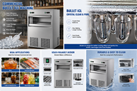 Machine à glaçons en forme de balle Spray Bullet Ice Maker 50kg, machine à glaçons en forme de balle commerciale, machine à glaçons en forme de balle BLG.