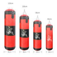 Sac de boxe vide en cuir pour enfants, 60cm, 150cm