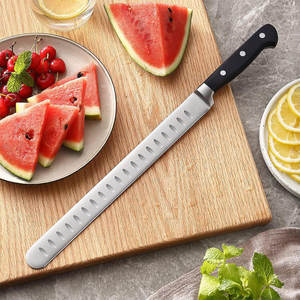 Cuchillo <span class=keywords><strong>de</strong></span> Cocina TOALLWIN Ultra Sharp, Cuchillo <span class=keywords><strong>de</strong></span> Acero Inoxidable <span class=keywords><strong>de</strong></span> 11 Pulgadas <span class=keywords><strong>para</strong></span> Rebanar Carne Asada, Frutas y Verduras - Product Image 6