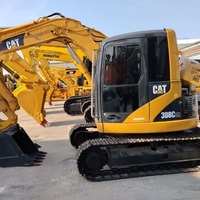 En stock, mini-excavatrice sur chenilles CAT 308C d'occasion, faible nombre d'heures de fonctionnement, système hydraulique CAT d'origine pour la construction routière en RDC Congo