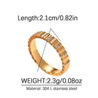 Bague empilable en zircon plaqué or, style minimaliste pour superposition, usage quotidien, bijoux de mode en gros, bagues tendance en acier inoxydable pour femmes