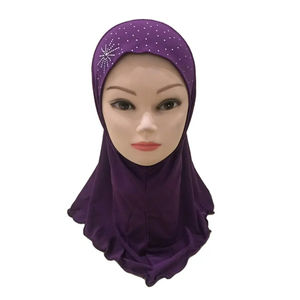 Yomo musulmán <span class=keywords><strong>niñas</strong></span> pequeñas bufandas <span class=keywords><strong>de</strong></span> algodón liso Hijabs con piedra solar pañuelo étnico islámico <span class=keywords><strong>Mantilla</strong></span> para niños - Product Image 5