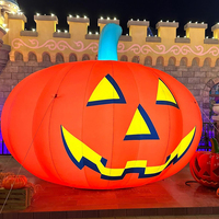 Citrouille géante gonflable LED personnalisée, résistante à l'eau et au soleil, pour décoration extérieure de fête d'Halloween, directement de l'usine