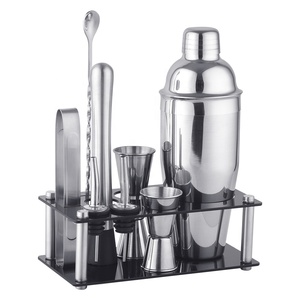 Creation Factory Direct Customizable 700ml Bar Tools <strong>Cocktail</strong> <strong>Maker</strong> 304 Stainless Steel Barware <strong>Set</strong> with Acrylic Frame Stand - Product Image 1