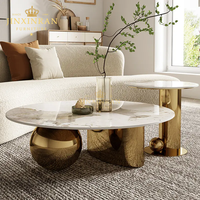 Ensembles de meubles de salon d'usine de oman, tables basses centrales en métal avec un luxe moderne