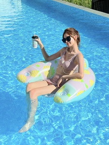 Bouée gonflable en forme d'<span class=keywords><strong>ananas</strong></span> pour adultes - Chaise longue flottante pour piscine et sports nautiques - Product Image 4