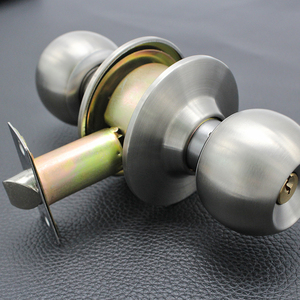 Poignée cylindrique, serrure sphérique, acier inoxydable 304, balle ronde brossée, pêne dormant, serrure de porte intérieure - Product Image 6