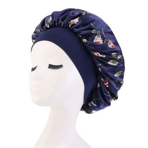 Fashion Rose Flower Print Wide Band Satin <b>Bonnet</b>-Women's Travel & Party Sleeping Cap for Girlfriend Gifts All Seasons - Product Image 4