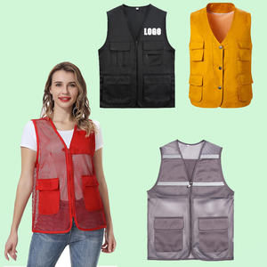Chaleco de Malla Transpirable para Voluntarios, Fotógrafos y Barberos - Ropa de Trabajo Ligera de Alta Visibilidad con Bolsillos - Product Image 1