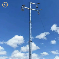 Poteau de ligne de transmission de qualité industrielle FUTAO, tube en acier galvanisé à chaud, poteau de distribution d'énergie électrique