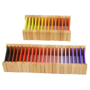 JET Montessori Aides sensorielles d'<span class=keywords><strong>apprentissage</strong></span> en bois Cartes de couleurs en bois Jeux éducatifs de correspondance des couleurs et de puzzle pour enfants - Product Image 3