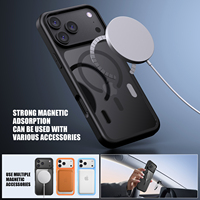 Étui de téléphone magnétique pour iPhone 18 Pro Pro Max, transparent en PC, givré en TPU, hybride, antichoc, coque arrière HD anti-chute pour téléphone portable