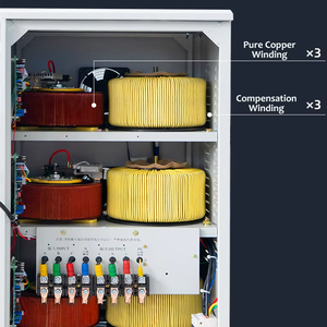 Cao-điện hoàn toàn tự động 100kva 380V ba-giai đoạn SVC công nghiệp <span class=keywords><strong>AVR</strong></span> điều chỉnh điện áp với LED hiển thị - Product Image 3