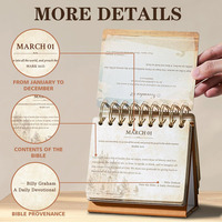 Calendrier de bureau à spirale personnalisé 2025 2026-Citations inspirantes de 365 jours Cadeau promotionnel personnalisé de petite taille