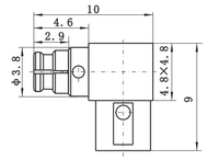 Connecteur de câble coaxial RF à angle droit femelle SMP avec câble compatible CXN3507