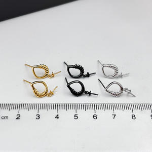 ต่างหูเงินแท้ S925 แบบ DIY สำหรับใส่ไข่มุก ดีไซน์ทันสมัย เรียบง่าย พร้อมฐานเปล่าสำหรับใส่ไข่มุกทรงกลมขนาด 9-13 มม. รุ่น 22285 - Product Image 4