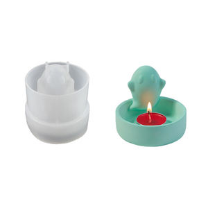 3D Simple Brillant Irrégulier Halloween Flottant Fantôme Bougeoir Silicone Moule pour Diy Ciment Résine <span class=keywords><strong>Bassin</strong></span> Succulent Bonsai Vase - Product Image 5