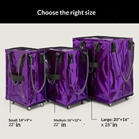Carrito de Compras Plegable Moderno, Resistente al Agua, Tejido Grueso, para Verduras, Viajes y Almacenamiento, Venta Caliente en Comercio Exterior