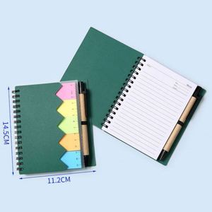 A5 Kraft Notebook with Sticky Notes - Custom Branded <b>Notepads</b> for Office & Events - Product Image 4