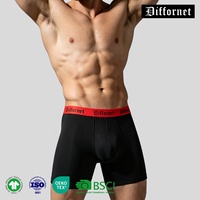 Caleçons Boxers Homme Grande Taille en Bambou, Sous-vêtements à Taille Élastique, Caleçons Homme en Bambou, Personnalisation OEM, Short de Sport Homme avec Poche 3D