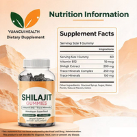 Gummies de Shilajit en vrac sous marque privée, saveurs de fruits variées, bonbons gélifiés sans sucre, emballage personnalisé ODM