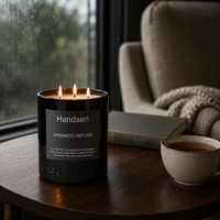 Pot à bougie noir brillant 8oz 12oz, pot en verre vide à ouverture large, avec autocollant foncé personnalisé et marquage en relief pour les producteurs de bougies à plusieurs mèches