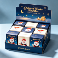 Boîte mystère de Noël personnalisée en peluche OEM ODM, figurine en peluche sur le thème de Noël pour collection de cadeaux de fin d'année