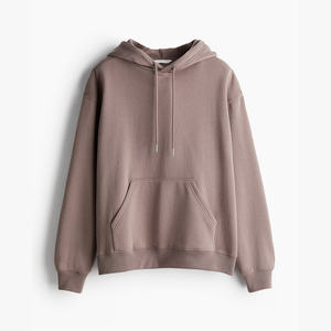 Sweat-shirt à capuche uni pour homme, design minimaliste et linéaire, en tons neutres, tissu écologique, respirant et à séchage rapide - Product Image 5