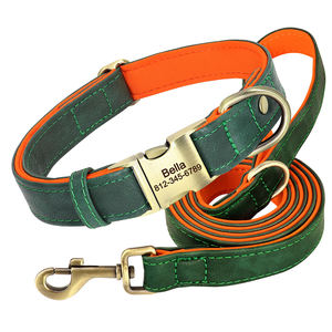 Collares suaves y correas acolchadas de cuero de alta calidad para mascotas para perros pequeños y medianos con hebilla de metal - Product Image 3