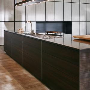 Armadio moderno in acciaio inox armadio cucina Set di alta lucentezza modulare lavello armadio cucina arredamento moderno - Product Image 1