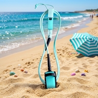 Laisse de surf transparente OEM personnalisée 7 mm en Super PU avec double rotule marine pour SUP et shortboard