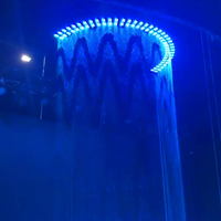 Fontaine murale numérique à cascade d'eau DEWY, directement de l'usine, LED haute définition synchronisée, en acier inoxydable, garantie de 2 ans pour l'intérieur