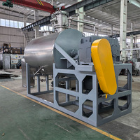 Secador de paletas rotativas horizontal de acero inoxidable con control PLC para producción de biodiésel a partir de madera
