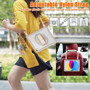 Funda Híbrida Resistente a Golpes para Tablet iPad 10.ª Generación 10.9 Pulgadas 2022, Carcasa Transparente con Correa para el Hombro y Soporte - Product Image 3