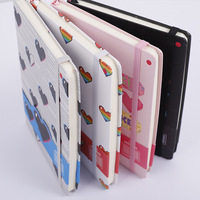Cahier de planificateur d'affaires personnalisé multicolore à imprimé cœurs Couverture rigide en papier de cuir Journal scolaire Fournisseur de la Chine