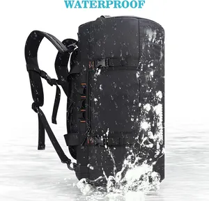 حقيبة ظهر مقاومة للماء سعة 32 لترًا حقيبة ظهر لصالة الألعاب الرياضية للرجال مع حجرة للأحذية