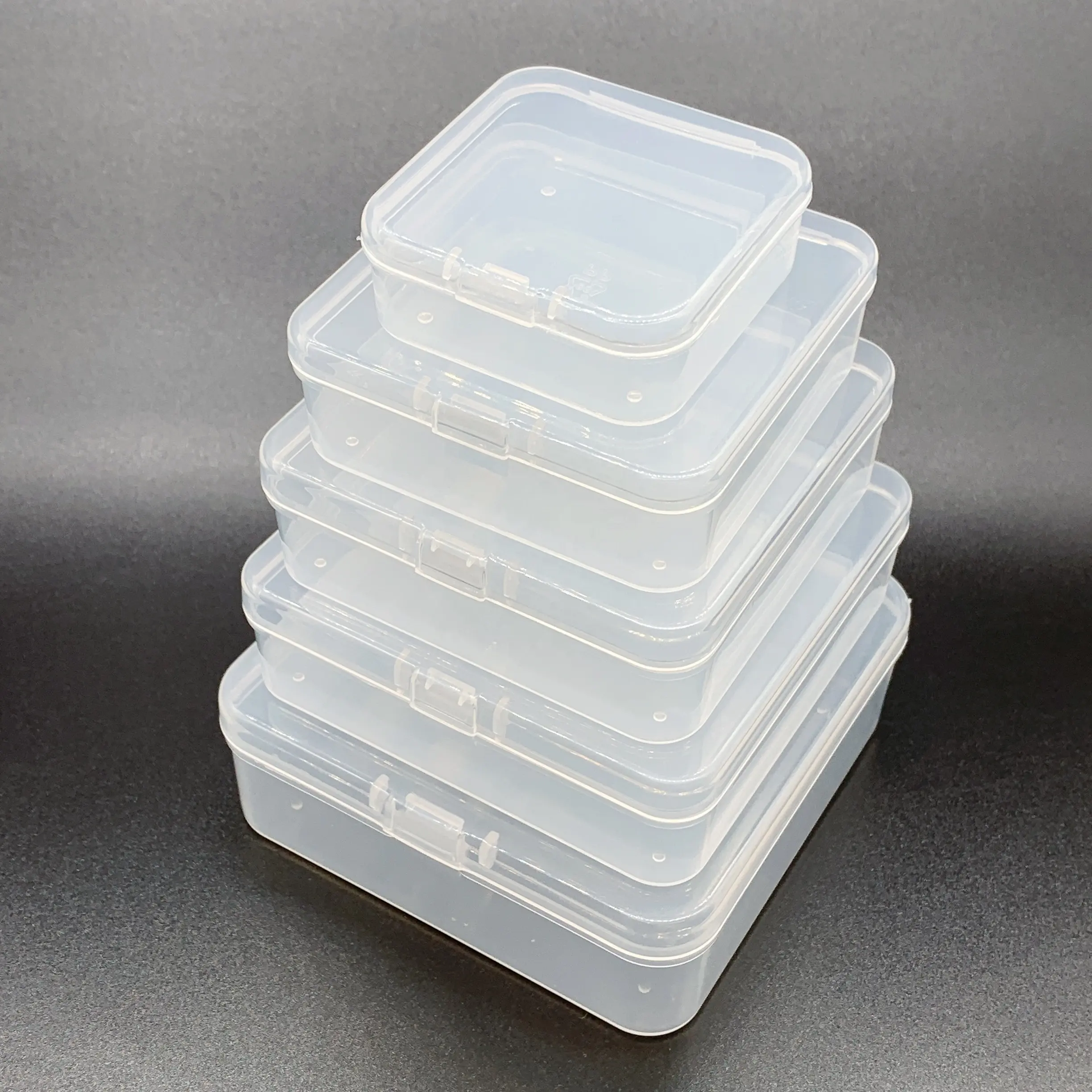 Оптовая продажа, упаковка на заказ, Прозрачная Жесткая пластиковая коробка для хранения с откидной крышкой для упаковки