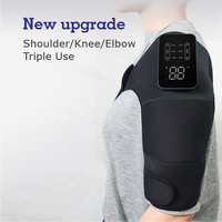 Appareil de massage chauffant sans fil portable pour les genoux avec batterie 3000 mAh, boîtier ABS, massage par contact contrôlé à 5 vitesses et minuterie