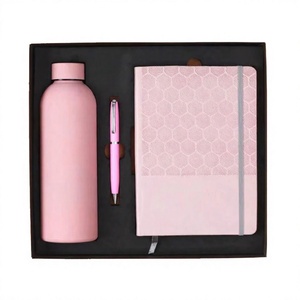 Ensemble cadeau d'accessoires de bureau d'entreprise Liviya, best-seller, agenda en cuir PU, stylo personnalisé, bouteille d'eau - Fabriqué en usine - Product Image 2