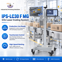 Machine de marquage laser CO2 IPS-LC30 F MG 30W, marqueur laser CO2, machine de marquage de logo, système haute vitesse 12000 mm/s