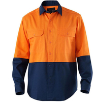 Uniforme de vêtements de travail en coton mélangé Prix d'usine de gros FR avec chemises scotchées